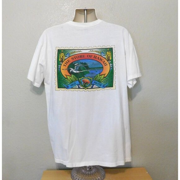 Hilo Hattie Store Tee Kauai XL White Hawaii Graphics Fruit Of The Loom Cotton - Picture 5 of 10